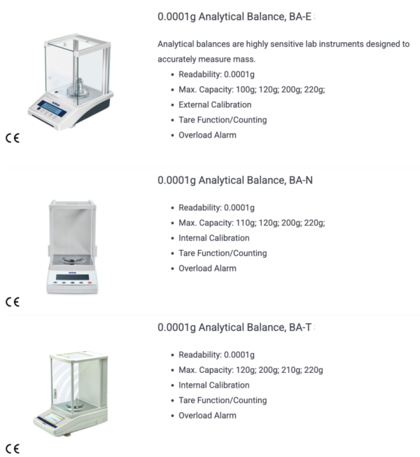 Analytical Balances .