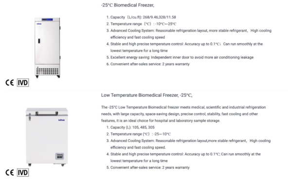 Low Temperature Biomedical Freezer (-25°C)