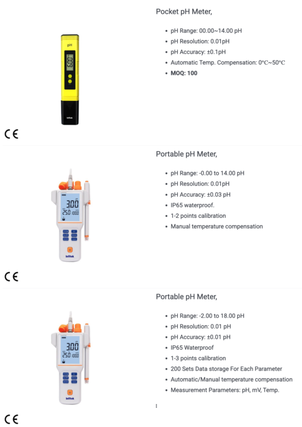pH Meters .